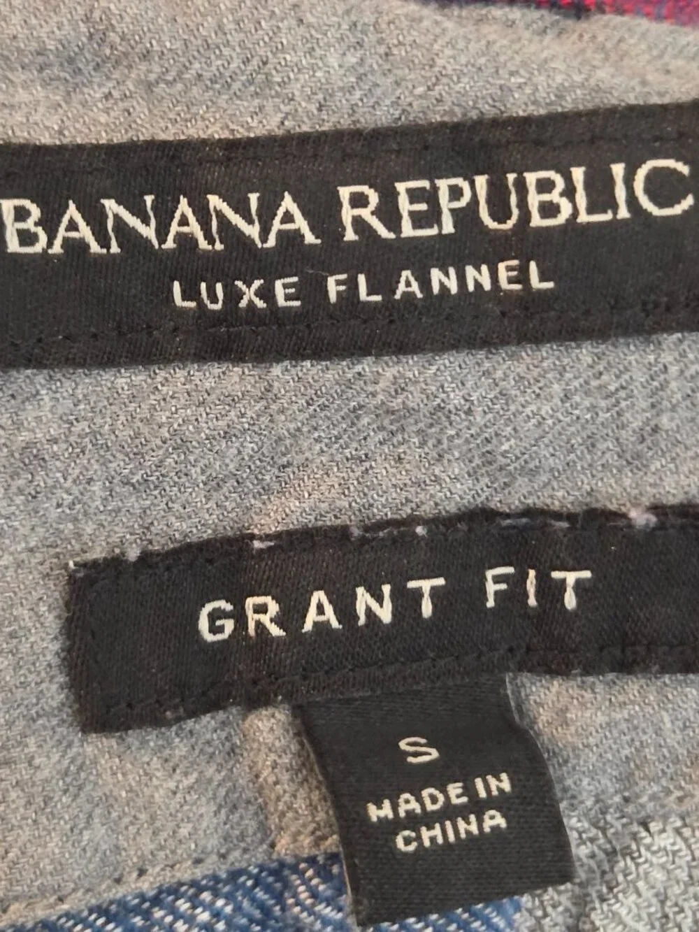 Banana Republic Luxe Flannel Shirt Men S Red Blue Plaid Old Money Preppy